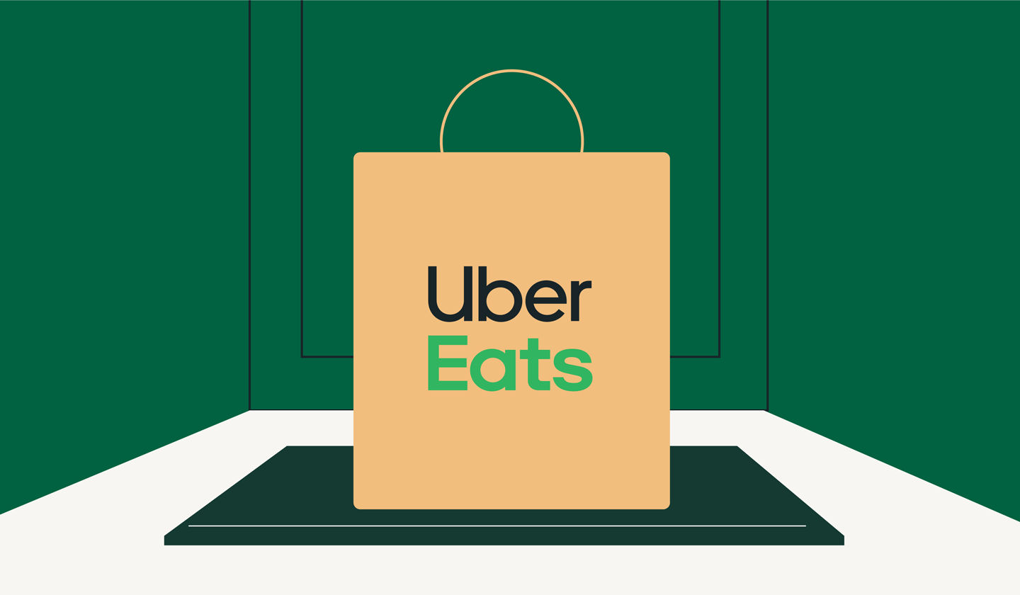 Delivery bag with Uber Eats logo